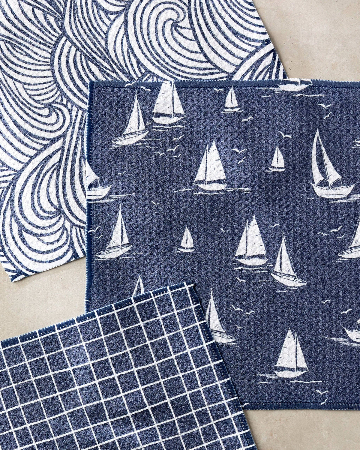 Geometry - Coastal Day Dishcloth Set