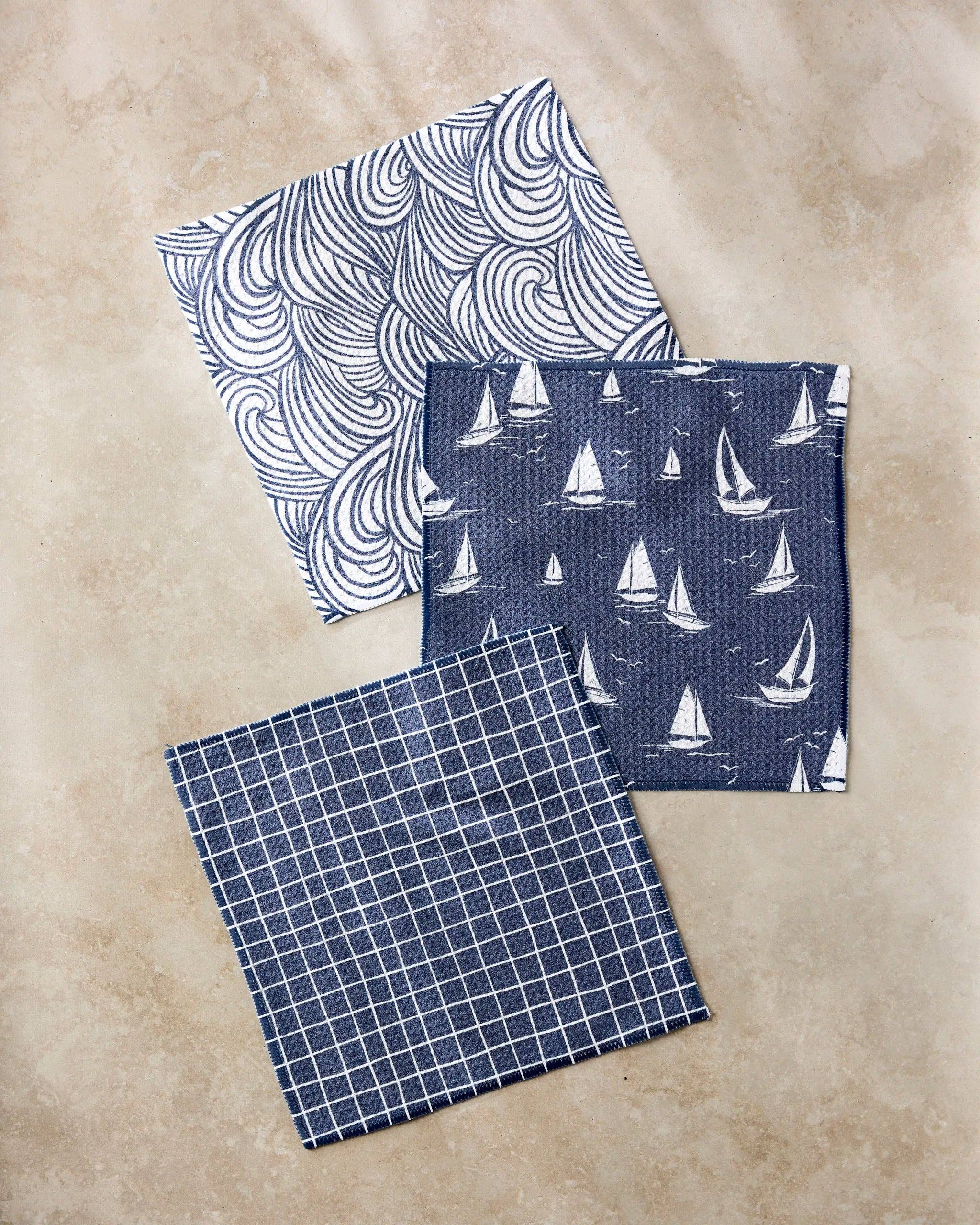Geometry - Coastal Day Dishcloth Set