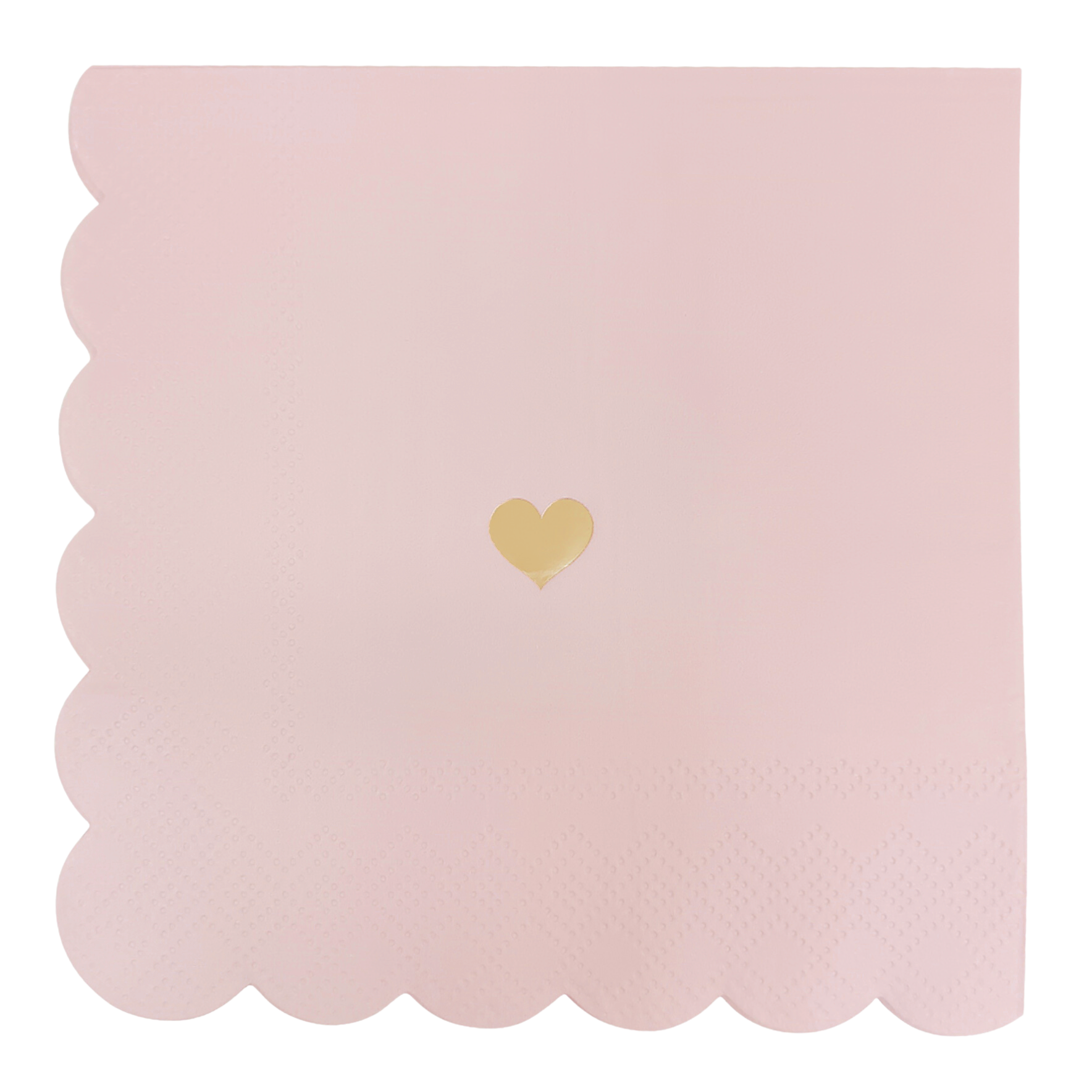 Sweet Water Decor - Pink w/ Gold Foil Heart Cocktail Napkins - Home Decor