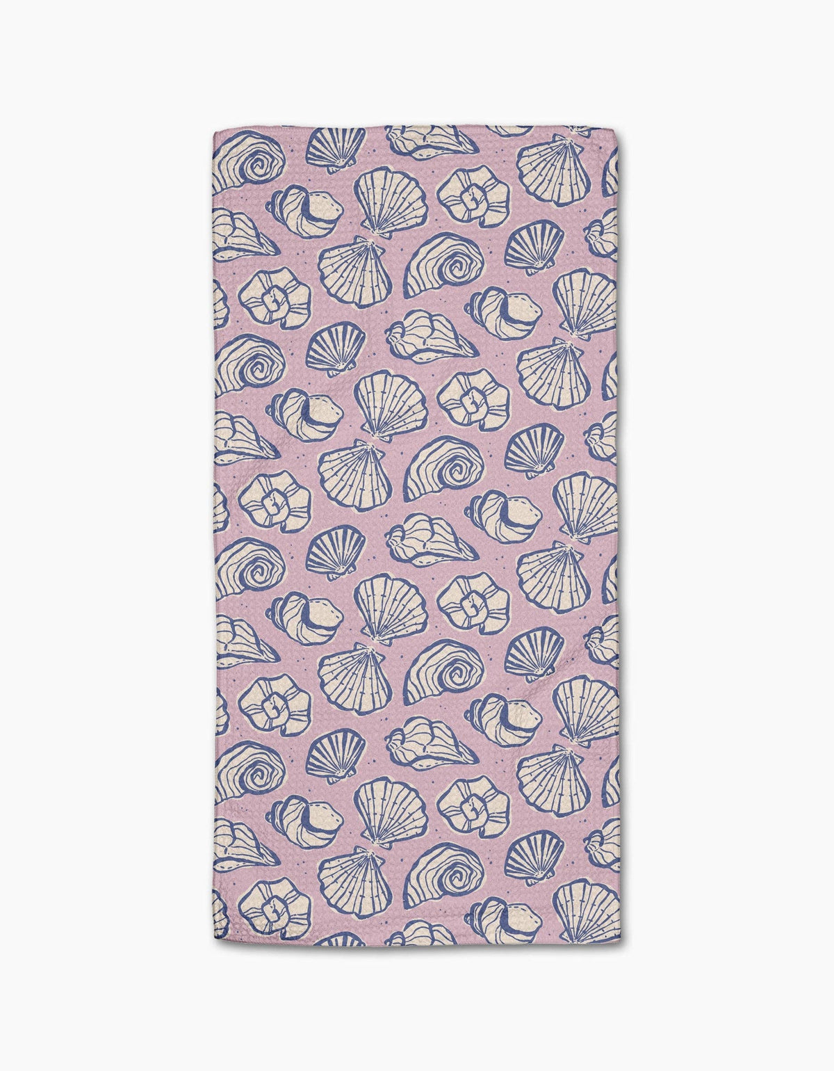 Geometry - Retro Coastal Seashells in Pink Bar Towel