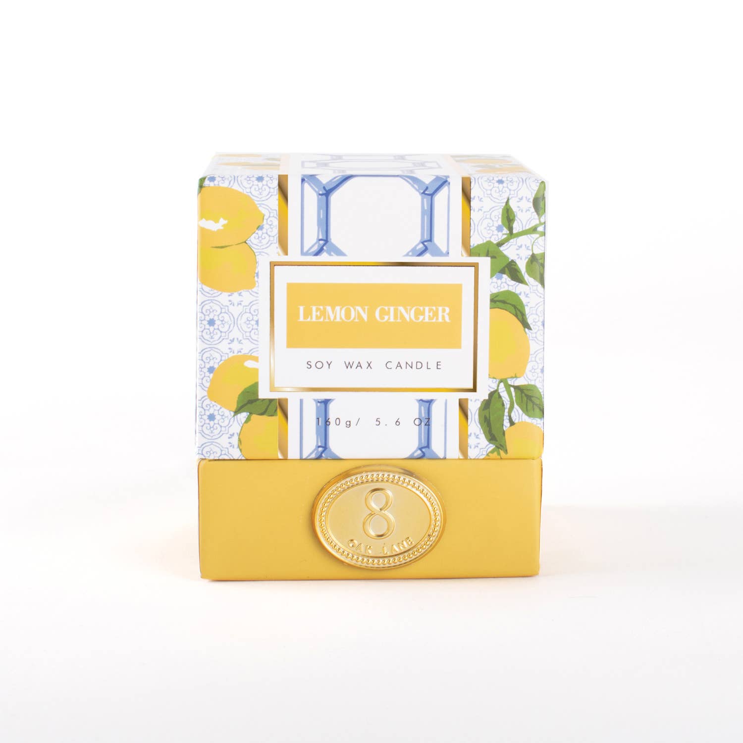 Soy Wax Candle – 8 Oak Lane Lemon Ginger – 5.6 oz