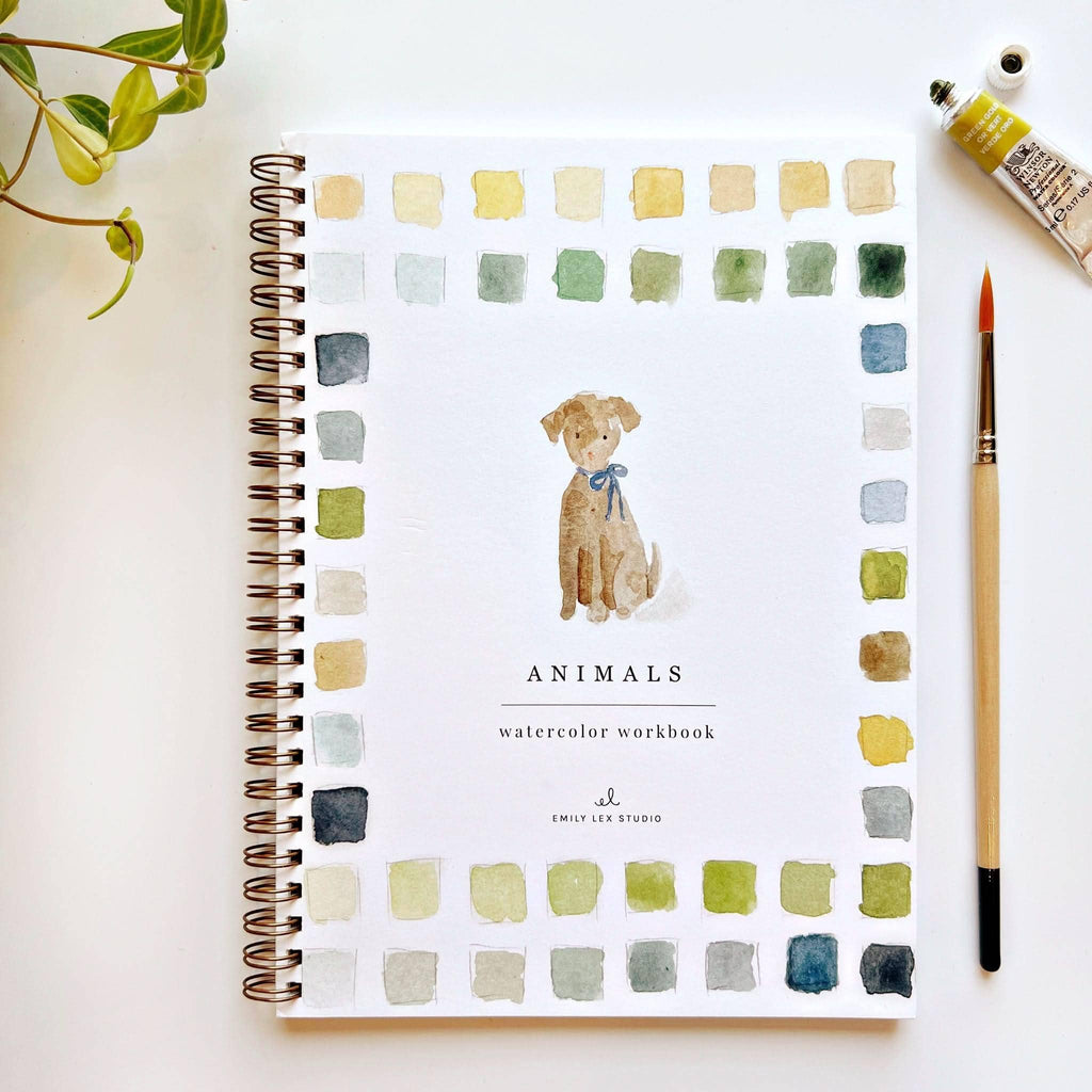 Watercolor Workbook – emily lex studio Animals – 12 Projects, Step-by-Step