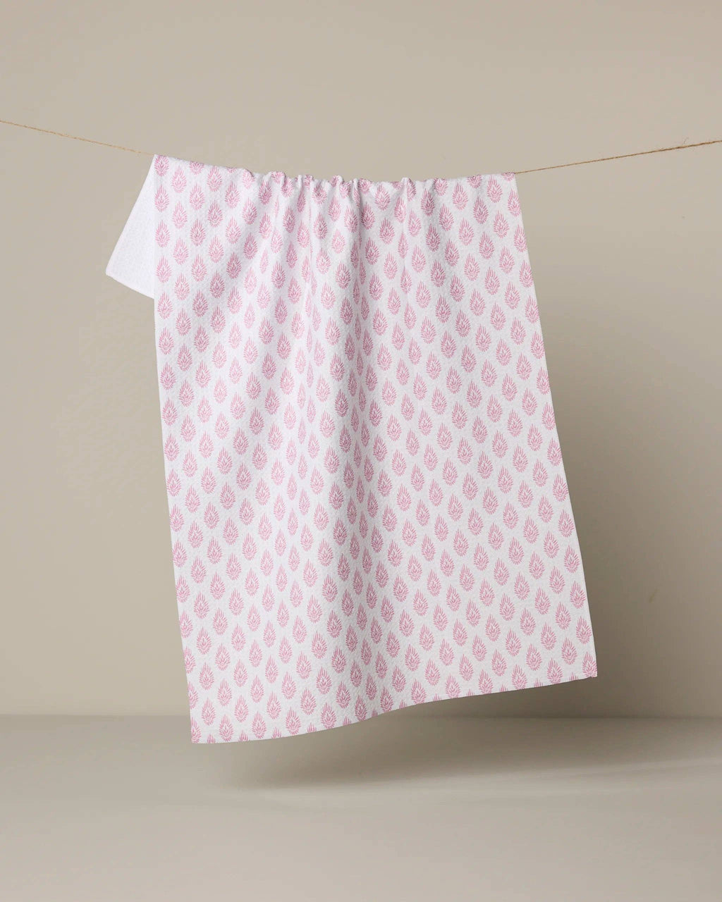 Geometry - Pink Poppy Tea Towel
