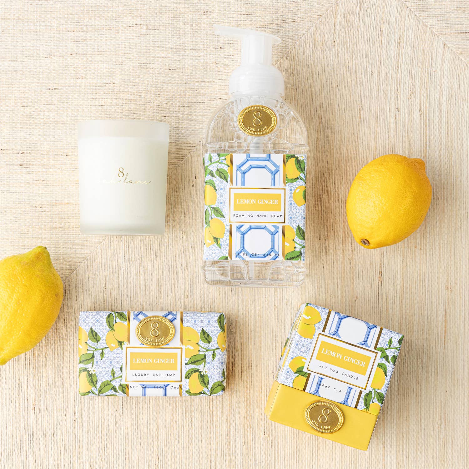 Soy Wax Candle – 8 Oak Lane Lemon Ginger – 5.6 oz